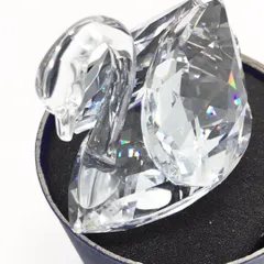 SWAROVSKI スワロフスキー 未使用近い スワン 白鳥 クリスタル 置物 インテリア雑貨 クリア クリスマス