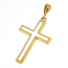 クロス ペンダントトップ K18 18金 イエローゴールド 1.49g アクセサリー