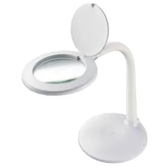 【新品・７営業日以内発送】オーム電機 DS-L24ZS-W ルーペ付きLEDスタンドライト レンズ幅100mm／ホワイト DS－L24ZS－W DSL24ZSW ルーペ付LEDスタンドライト OHM エルズーム【沖縄離島販売不可】