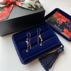 【買取店】festaria K10 星 スター ゆらゆら ピアス ゴールド　C625