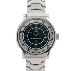【BVLGARI】ブルガリ ソロテンポ ST29S 腕時計 ステンレススチール レディース ブラック 黒文字盤 デイト クォーツ