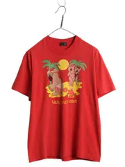 【お得なクーポン配布中!】 80s USA製 アニマル ジョーク イラスト プリント Tシャツ メンズ L 小さめ M 程 ヴィンテージ キャラクター グラフィック シングルステッチ