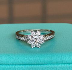 Tiffany&Co. ティファニー Pt950 フローラ ダイヤモンド リング