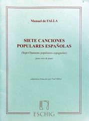 ファリャ スペイン民謡による7つの歌 (声楽+ピアノ)輸入楽譜 Falla Siete Canciones Populares Espanolas マックス・エシーク/Max Eschig 洋書
