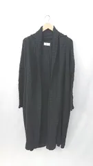 ◇ AZULBYMOUSSY アズールバイマウジー ゆるゆる ロングニット 長袖 カーディガン サイズF ブラック レディース E  【1310300016236】