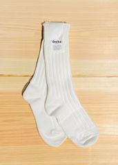 【新品・未使用】decka-Quality socks- ホワイト21.5-24.5㎝