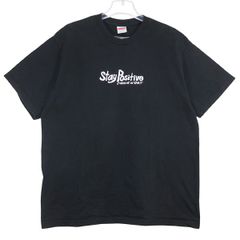 SUPREME シュプリーム 20AW STAY POSITIVE TEE ステイ ポジティブ Tシャツ ブラック ショートスリーブ カットソー 半袖 サイズL julz