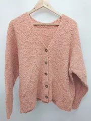 ◇ ⊇ SM2 サマンサ モスモス ニット 長袖 カーディガン サイズF ピンク レディース P  【1409090035784】