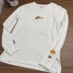 ★X-LARGE  ×NEWERA エクストララージ ニューエラ NBA/LAKERS STANDARD LOGO LS TEE/長袖Tシャツ/XL ホワイト ロサンゼルス・レイカーズ ホワイト レギュラーフィット