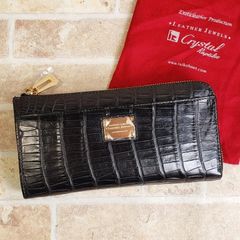 極美品〉レザージュエルズ クロコダイル 二つ折り長財布 定価16万円