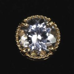 K18 ピアス ダイヤモンド合計0.1ct 磨き上げ済 YG 新品キャッチ付