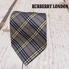 【美品】BURBERRY LONDON バーバリーロンドン シルク100% ネクタイ ノバチェック MN-10623