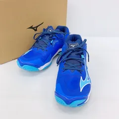 MIZUNO ミズノ スニーカー シューズ ウエーブライトニングZ8 V1GA240001 バレーボールシューズ 箱付き メンズ 28cm ブルー 靴 DF16000■