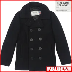 90's schottショットPコート黒色シングルタイプ　サイズ38 USA製 90s VINTAGE SCHOTT Pコート オーバーコート メンズ