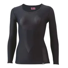 「日本サイズ」ヨネックス(YONEX) 2024 レディース STB アスリートモデル Uネック長袖シャツ 機能インナー STBA1513-007 ブラック(24y3mトレーニング)(330049932)