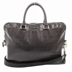 コーチ COACH F72970 ハンドバッグ ビジネス ショルダー 2WAY 斜め掛け ロゴ レザー クロコダイル型押し 黒 ブラック /GV ■GY18