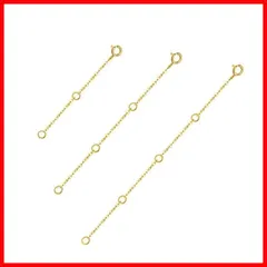 金属アレルギー対応 長さ調節用 延長 ネックレス 引き輪 2本セット パーツ 10cm 5cm 10Kゴールド シルバー アクセサリー 925 延長チェーン アジャスターチェーン [AOBOCO]