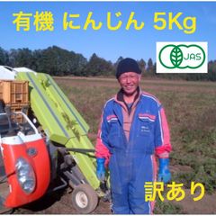 有機 にんじん 5ｋｇ箱 有機 オーガニック 野菜訳あり 送料無料 ニンジンジュース用 5kg箱  にんじん 人参有機JAS  B級品 有機JAS 100％ 農薬不使用20年以上の実績5キロ箱