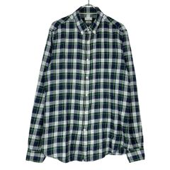 ブルネロクチネリ メンズ スリムフィット ストライプシャツ L