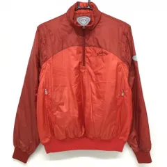 【美品】キャロウェイ 2WAY中綿ジャケット レッド バイカラー 袖着脱可 ハーフジップ メンズ M ゴルフウェア Callaway