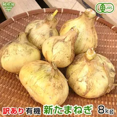 訳あり 有機たまねぎ 8kg 鹿児島県産 玉葱 玉ねぎ B品 規格外 有機栽培 有機JAS 化学肥料・農薬不使用 発送期間3～6月のサムネイル