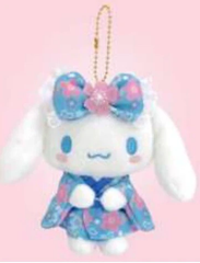 桜着物　ぬいぐるみマスコット　シナモロール　サンリオキャラクターズ　キーホルダー　E670