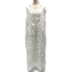 Gabardine K.T ギャバジンケーティー 森林柄 ロングドレス ロングワンピース ノースリーブ スリット 大きいサイズ ゆったり 無地 78-09OT03 白 ホワイト サイズ13 レディース 夏 ゴーゴー古着マルイ草加店 久 23 No 551