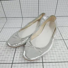 ◇ ⊂ ADAM ET ROPE アダムエロペエロぺ エレガント系 バレエシューズ サイズ23.5 シルバー系 レディース E  【1508060019981】