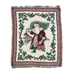 vintageラグ カーペット USA製 ポートレート クリスマス 2118