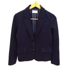 インデックス テーラードジャケット アウター ストレッチ レディース Mサイズ ネイビー index 【中古】