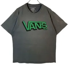 ヴァンズVans半袖Tシャツロゴプリントロゴドンoff the wall灰色チャコールグレー緑グリーン黒ブラックフェードピスタグアメカジストリートvintageヴィンテージ50904