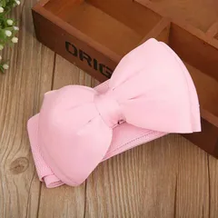 68cm～97cm  ピンク　 大きめリボン がかわいい 幅広ゴムベルト