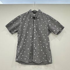 uniform experiment × FRAGMENT ユニフォームエクスペリメント × フラグメント スタープリント ギンガムチェック 半袖シャツ サイズ3