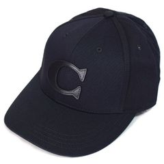 コーチ 帽子 COACH コットン ヴァーシティ ロゴ ワンポイント ベースボール キャップ 帽子 ブラック CB698