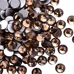 ★注目商品★SREGIT ラインストーン ネイルパーツ 【キラキラ輝く】 ガラス ネイル デコ パーツ 大容量 (SS08/約2.4mm, スモークトパーズ) 1