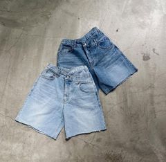 【Chikashitsu＋SELECT】layered denim short pants