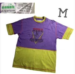 イタリア製　オールド　ディアドラ　バイカラーレトロプリントTシャツ MSWSS0143のサムネイル