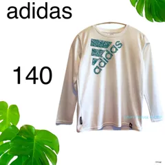 adidas アディダス Tシャツ 長袖 スポーツウエア 140 ホワイト　送料無料　古着　レディース