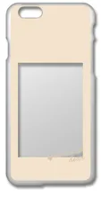【新品未使用】iPhone6 Plus / 6s Plus アイフォン6sプラス クリア ハードケース (アイボリー) 四角窓 アレンジ くすみカラー カバー スマホケース cl-iphone6splus-370
