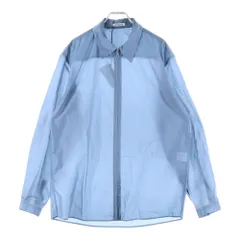 AURALEE (オーラリー) 24SS LIGHT NYLON ZIP SHIRT ライトナイロン 長袖ジップアップジャケット ライトブルー A24SS02DNのサムネイル