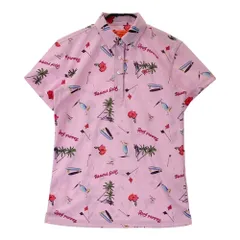 サイズ：S BEAMS GOLF ビームスゴルフ  半袖ポロシャツ 総柄 ピンク系 [240101472415] ゴルフウェア レディース ストスト