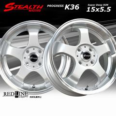 ステルスレーシング K36　15x5.5J　軽四用/人気のスーパーディープリム!!　Hankook 165/45R15 タイヤ付4本セット