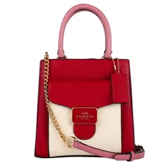 新品 コーチ COACH ショルダーバッグ COLORBLOCK MINI PEPPER CROSSBODY レッド 赤