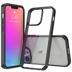 iPhone13 mini ケース アイフォン13ミニ  耐衝撃 ハイブリット クリア ケース 【Color】 ブラック