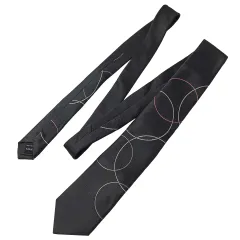 未使用級■ヨウジヤマモト　ネクタイ　ストライプ　ブラック　黒　極美品 レア品】Yohji Yamamoto ヨウジ ヤマモト ネクタイ ブラック 黒