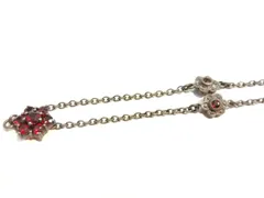 M24 アナスイ　ANNA SUI　ポイントネックレス　赤花　アンティーク調