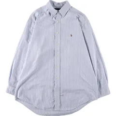 古着 ラルフローレン Ralph Lauren YARMOUTH 長袖 ボタンダウンストライプシャツ メンズL相当/eaa485724