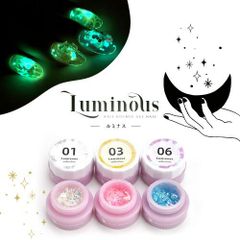 Free Shipping! Luminous Color Gel Hologram Glitter Polish, Nail Gel, Art Gel, Gel Nail Supplies, Color Gel Nails, Gel Nail Art, Nail Studio [Luminous Hologram Complete 6-Color Set]