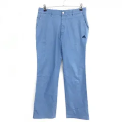 アディダス パンツ ライトブルー ロゴ刺しゅう メンズ 82 ゴルフウェア adidas