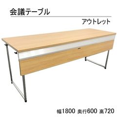 会議テーブル 脚折式 アイレート 棚無 催事 折り畳み オカムラ ネオウッドミディアム 